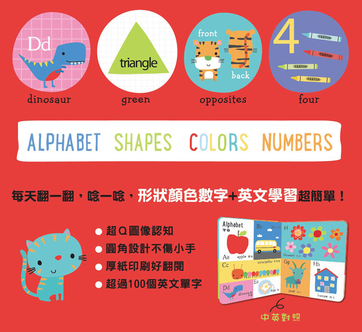Alphabet、Shapes、Colors、Numbers